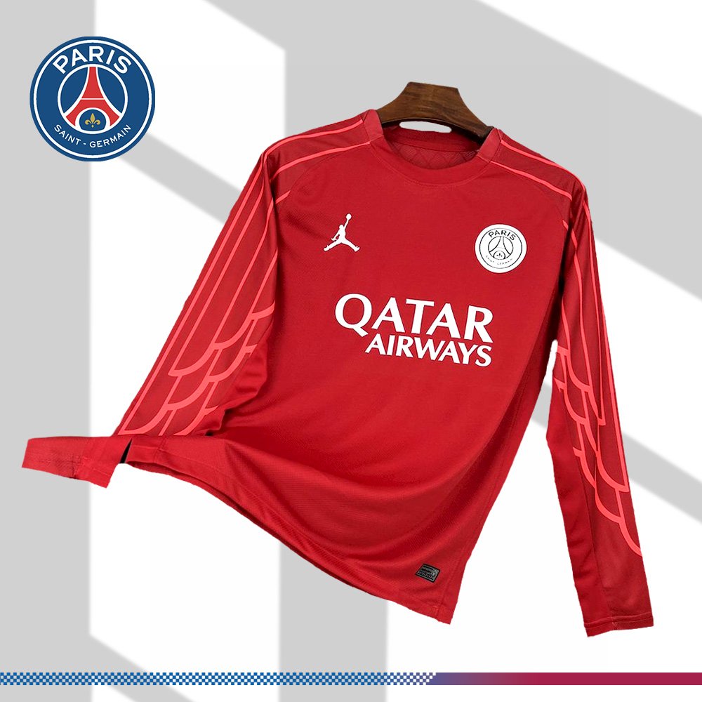 05a7b5fd58-22445021f2 2025/2026 Paris Saint-Germain Red Goalkeeper Football Jersey (Fan Edition) - Image 1