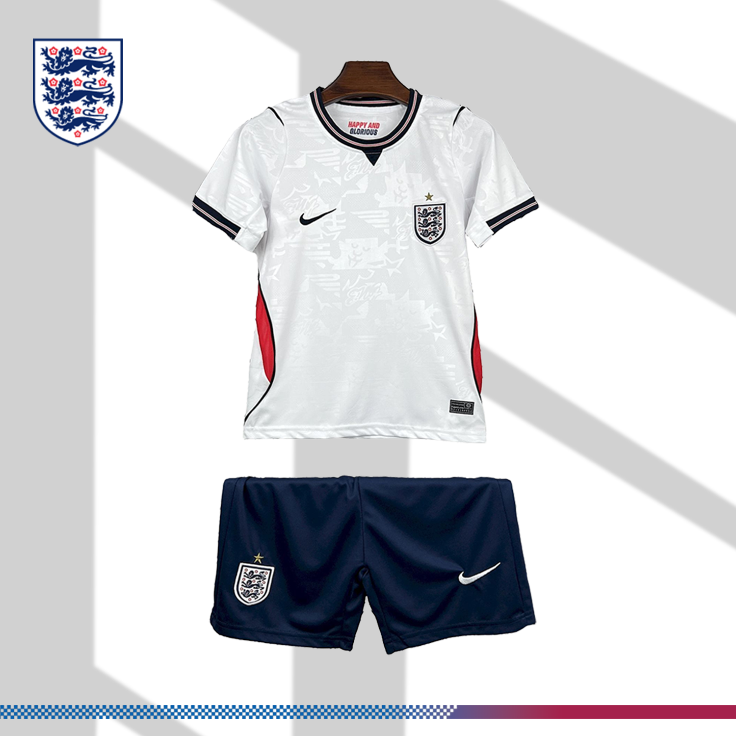 07318d34c9-2114197dad 2026 England Home Kids Football Shirt (Kids Kit) - Image 1
