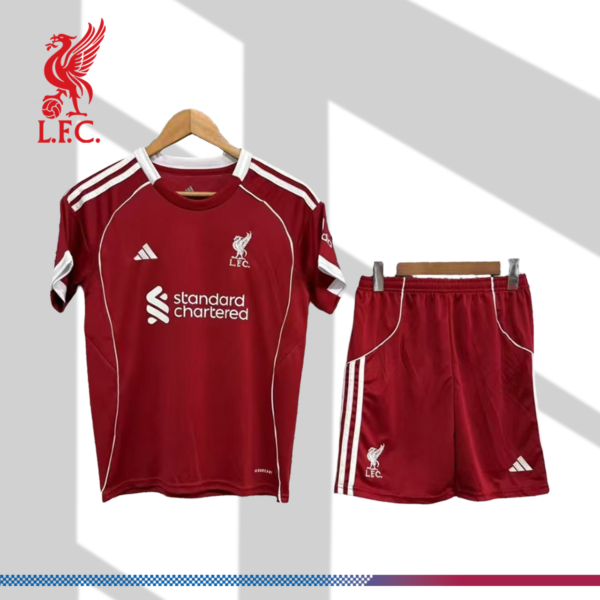 2025/2026 Liverpool Home Football Shirt (Kids Kit)