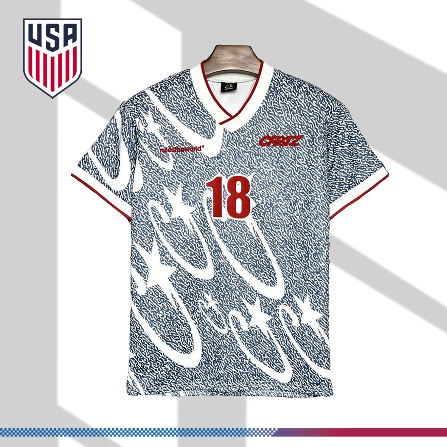 0e1ce3aa6e-024550915e USA 1994 Away Corteiz Retro(Retro) - Image 1