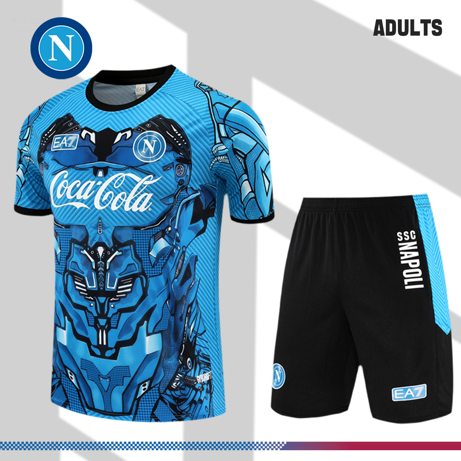 1-022004bc90 2025/2026 Napoli Adult Short Sleeve Training Suit (Adult Kit) - Image 1