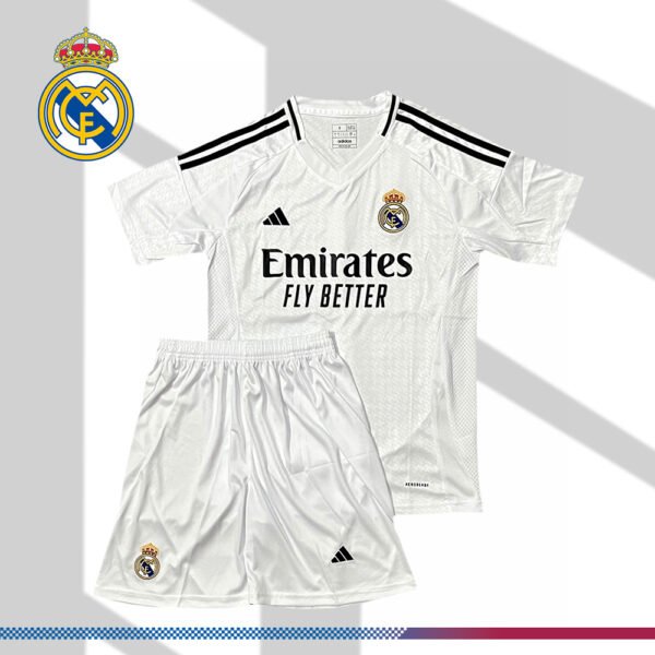 2024/2025 Real Madrid Home Football Kids Kit