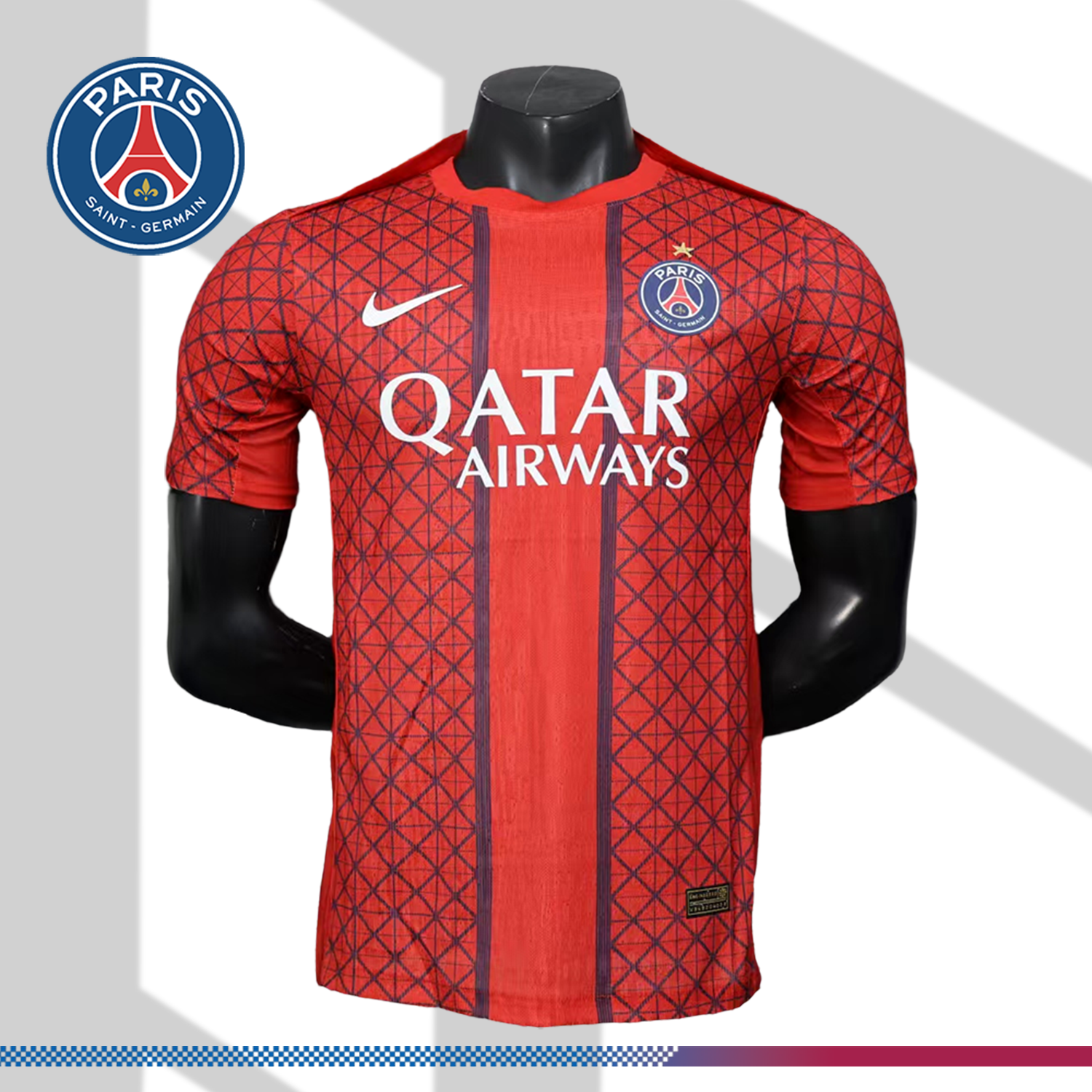 1-03044889b4 2025/2026 Paris Saint-Germain Red Special Edition European Cup Champions Jersey (Player Edition) - Image 1