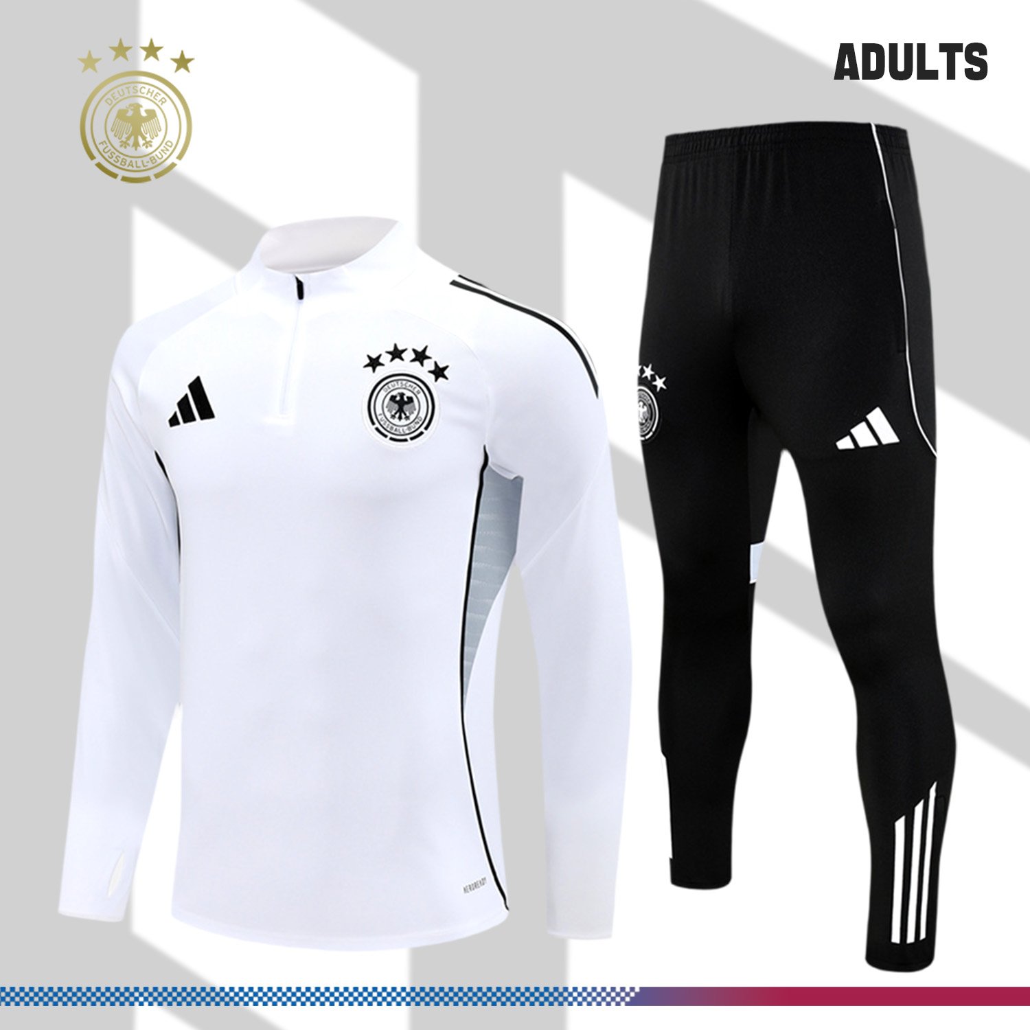 1-032605d5c7 2025/2026 Germany Half Zip Suit (Adult kit) - Image 1