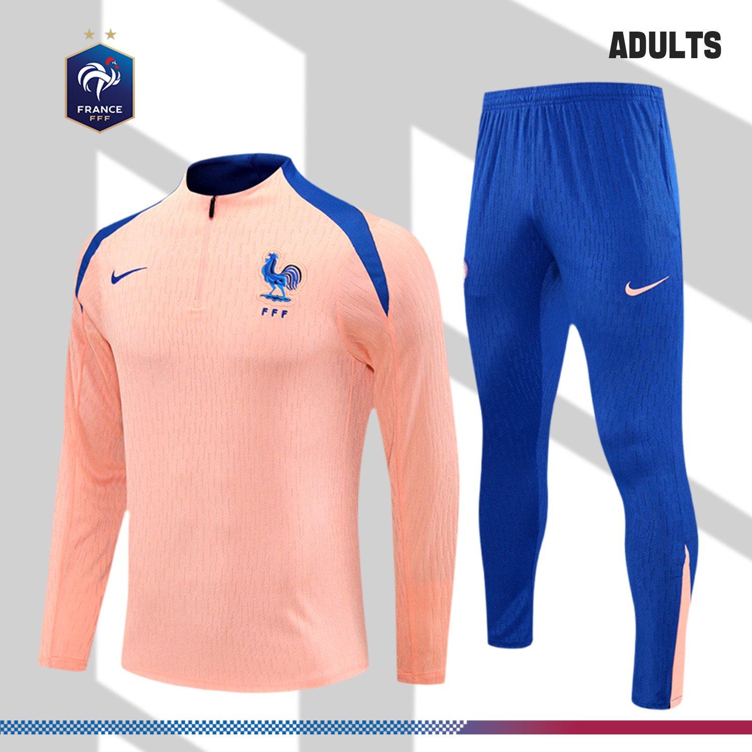 1-033353bb4a 2025/2026 France Adults Half-Zip Training Kits (Adult kit) - Image 1