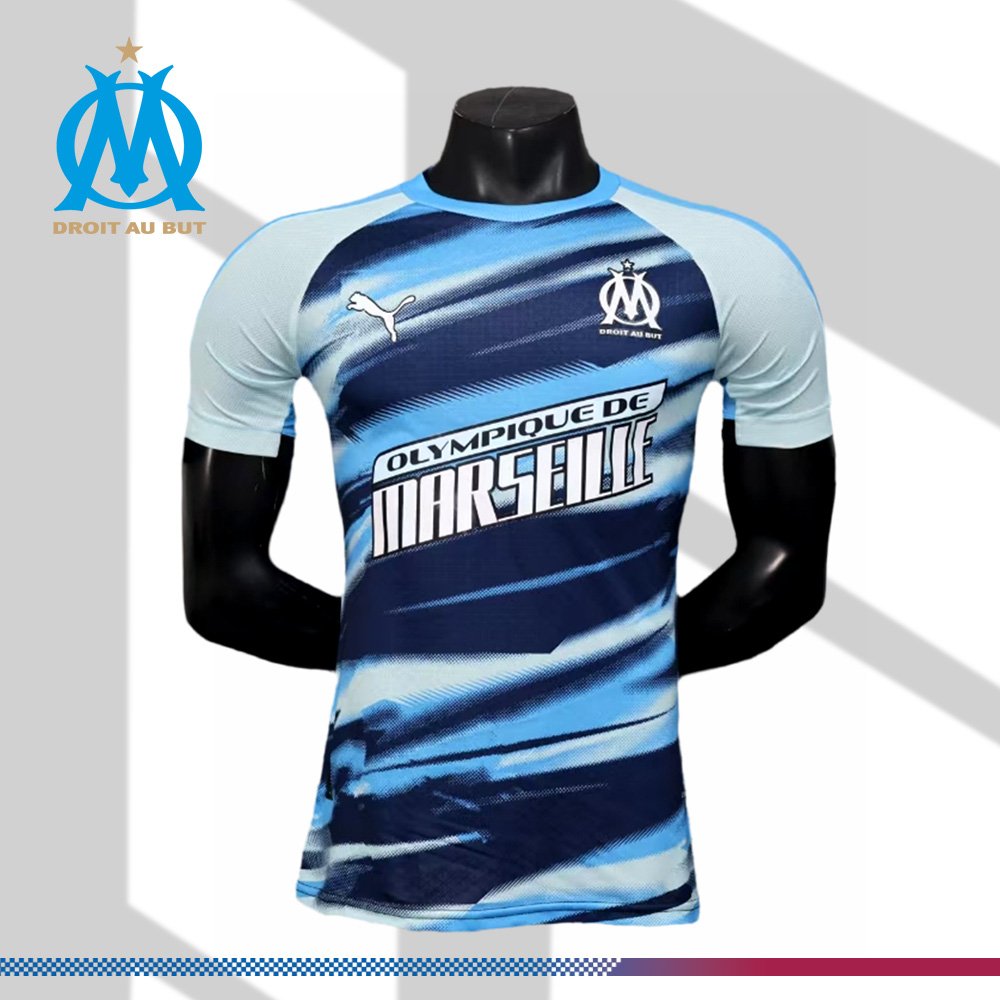 1-221017041b 2025/2026 Marseille pre-match training football shirt (playerEdition) - Image 1