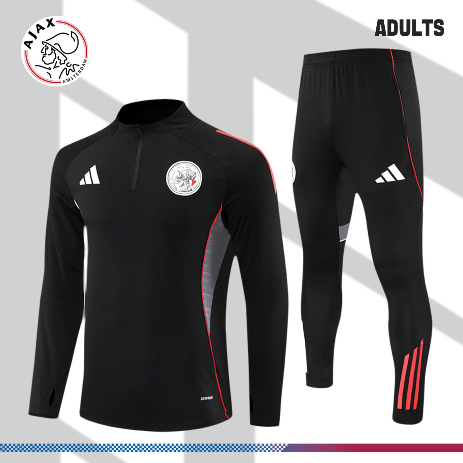 1-223706df30 2025/2026 Ajax Adult Half Zip Training Suit (Adult Kit) - Image 1