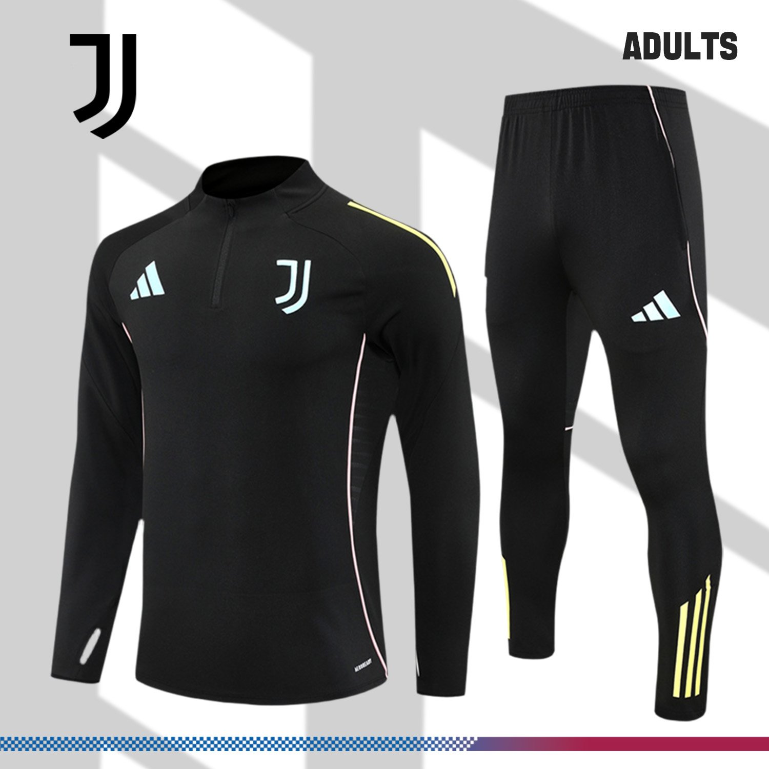 1-233136bc1d 2025/2026 Juventus Adult Half Zip Training Suit (Adult Kit) - Image 1