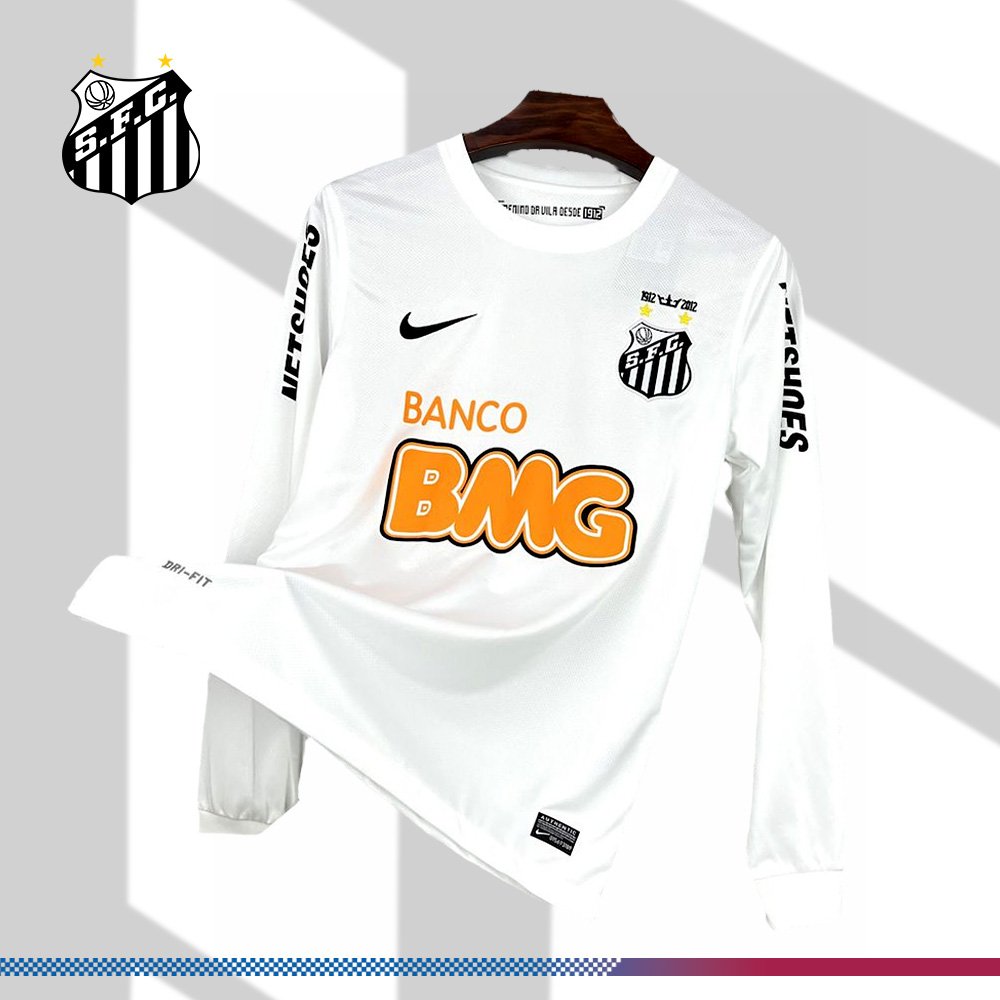 10-04023128d2 2012/2013 Santos Home Long Sleeve Retro Football Shirt (Retro) - Image 1