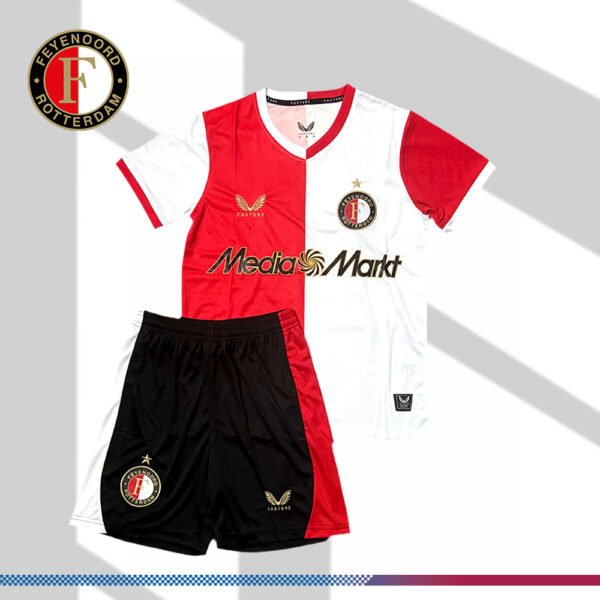 2025/2026 Feyenoord Home Football Shirt（Kids Kit）