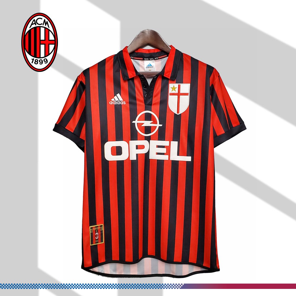 124f350813-0659318dc0 1999/2000 AC Milan Home Retro Football Shirt - Image 1