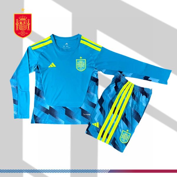2026 Spain Goalkeeper long sleeves Football Shirt (Kids Kit)