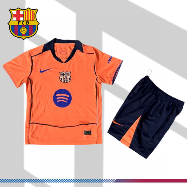 2025/2026 Barcelona Second Away Football Shirt (Kids Kit)