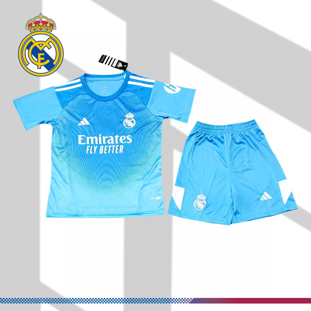 13-0357266aa0 2025/2026 Real Madrid Goalkeeper Kids Kit (Kids Kit) - Image 1
