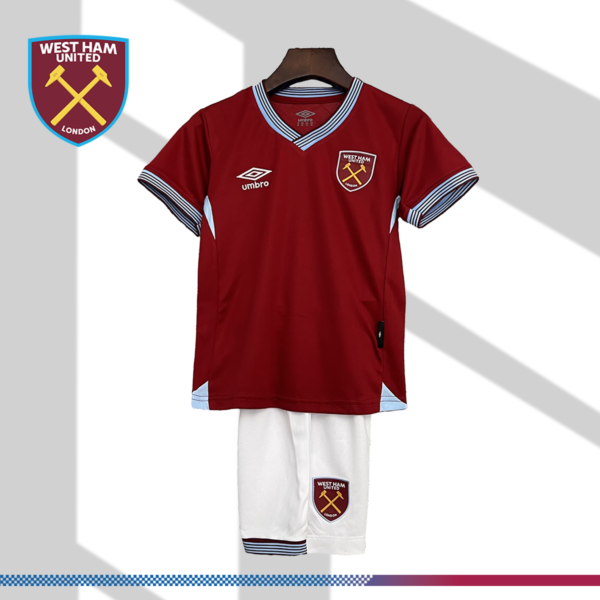 2025/2026 West Ham United Home Football Shirt (Kids Kit)