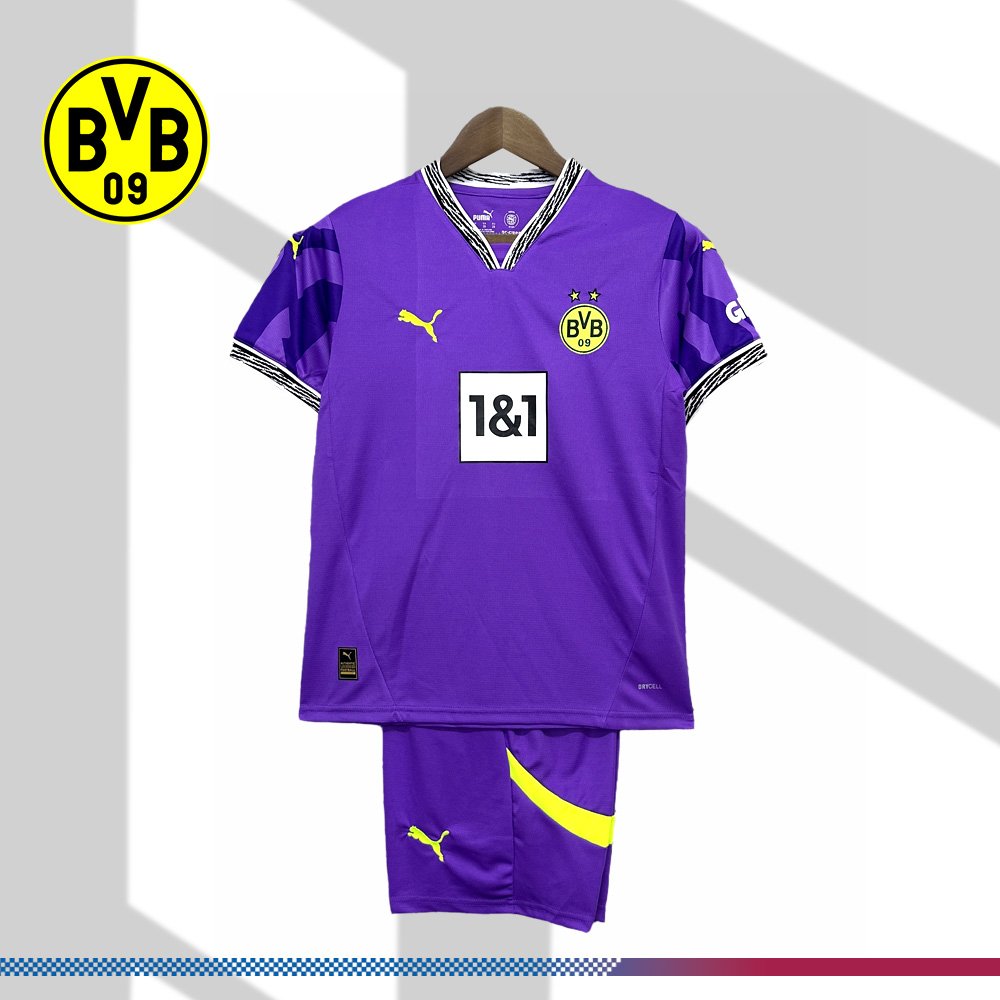 1ae770dacb-2239458b56 2024/2025 Dortmund Goalkeeper Football Shirt (Kids Kit) - Image 1