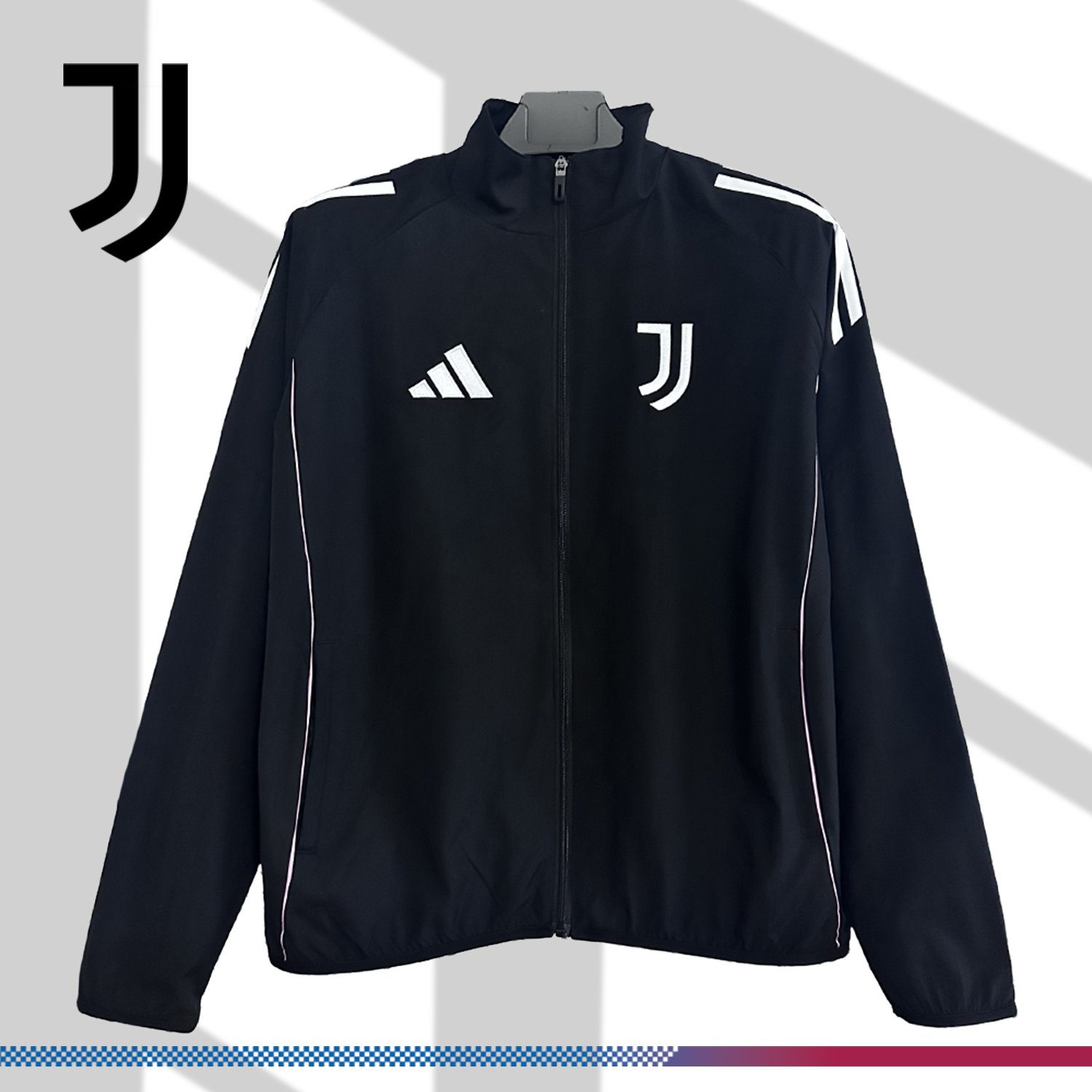 1e2dfc15a0-0012097e53 2025/2026 Juventus Embroidered Football Windbreaker - Image 1