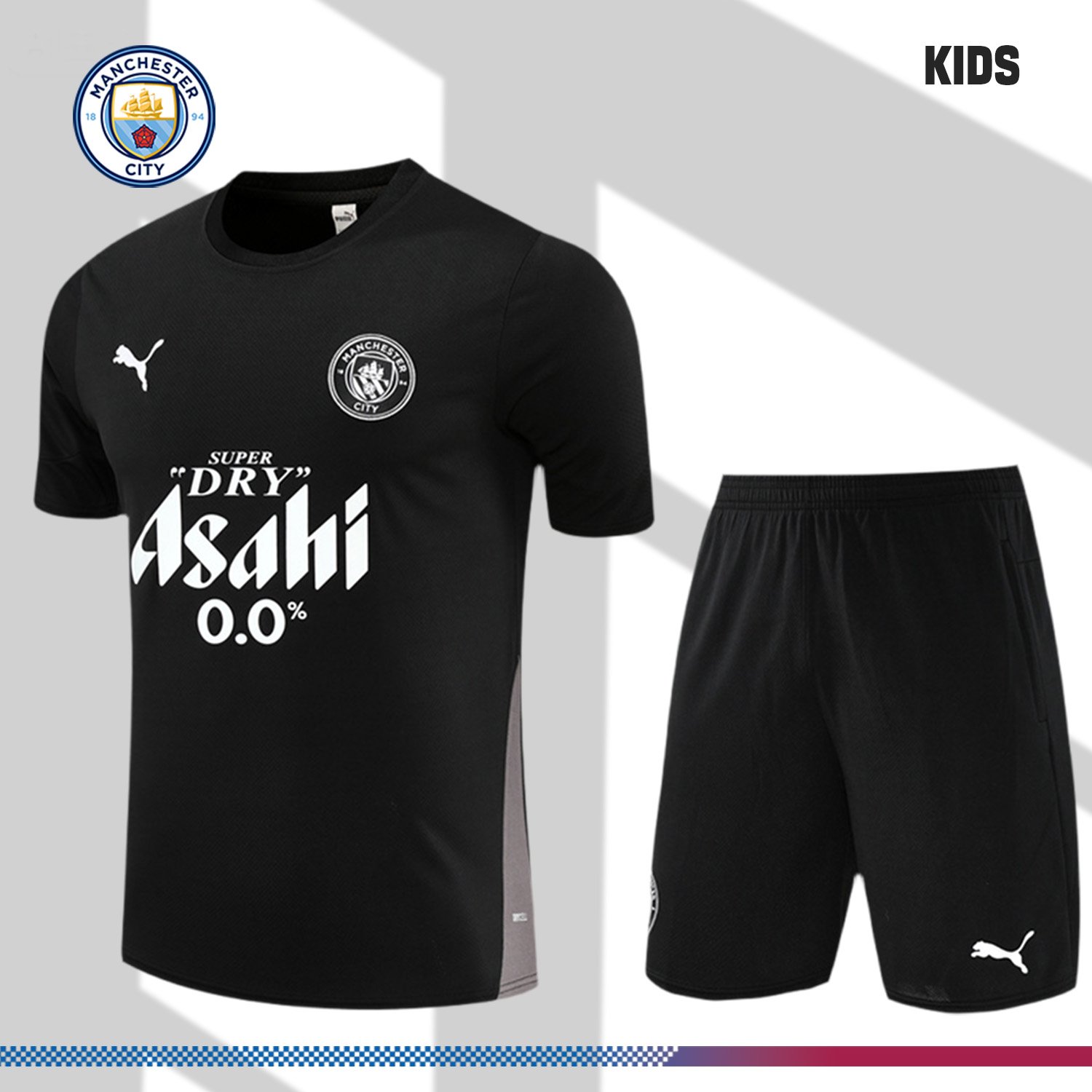 2-020902fc1d 2025/2026 Manchester City Short Sleeve Training Jersey for Kids (Kids Kit) - Image 1