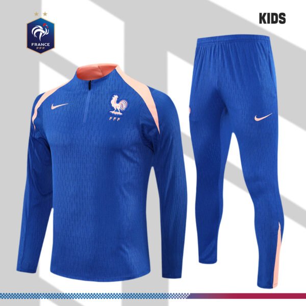 2025/2026 France Half Zip Kids Jersey (Kids Kit)