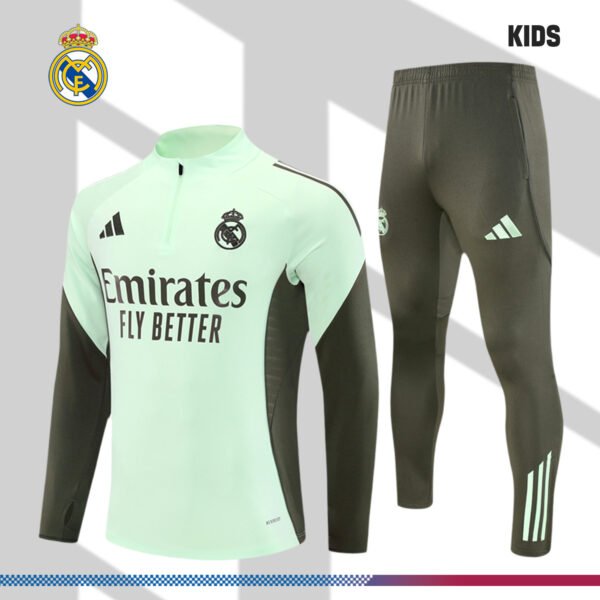 2025/2026 Real Madrid Kids Half Zip Training Kit (Kids Kit)