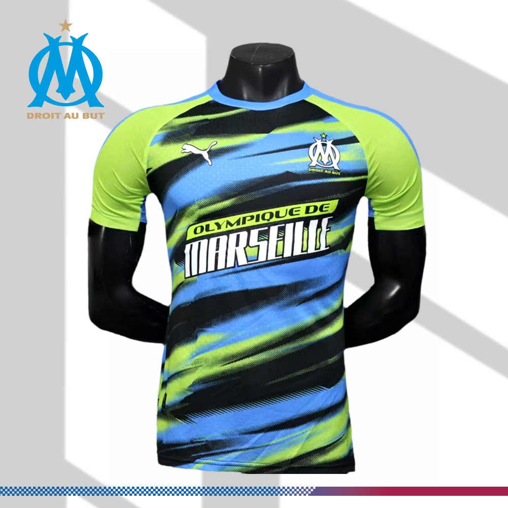 2-2208560263 2025/2026 Marseille pre-match training football shirt (playerEdition) - Image 1