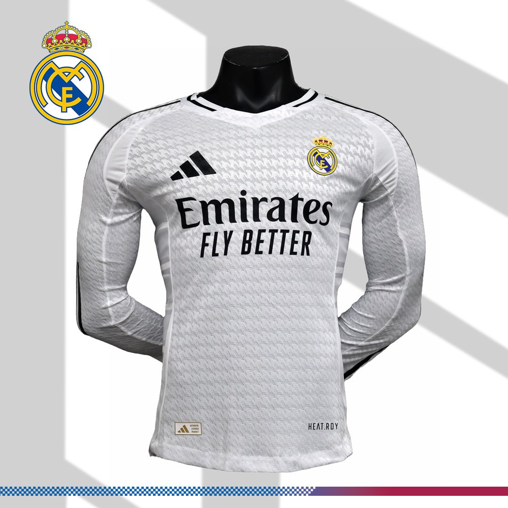 2-2235151d8c 2024/2025 Real Madrid Home Long Sleeved Football Shirt (Player Edition) - Image 1