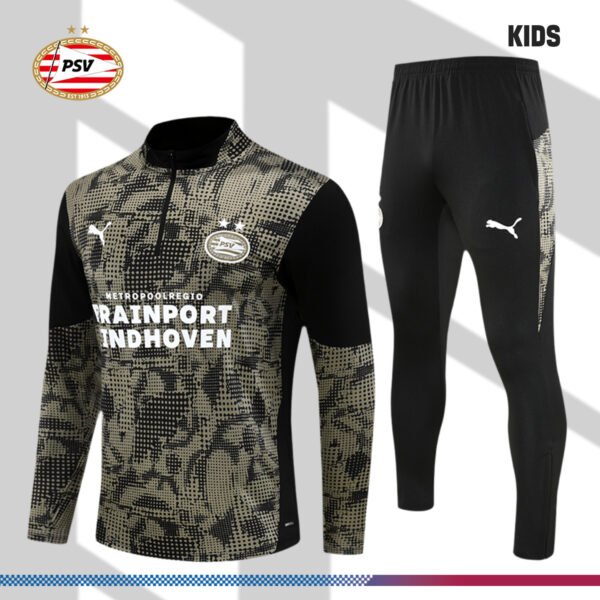 2025/2026 PSV Eindhoven Kids Half Zip Training Clothes (Kids Kit)
