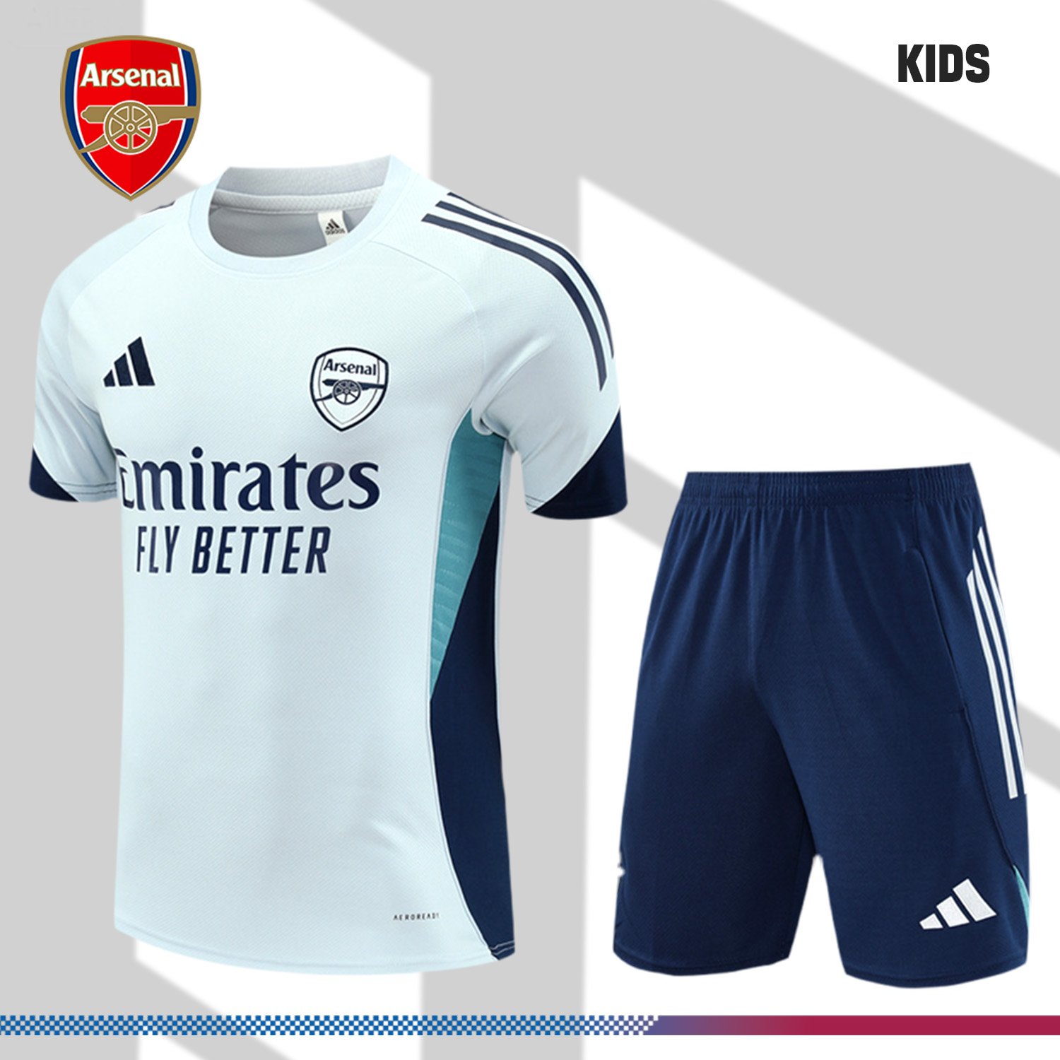 2-2323320255 2025/2026 Arsenal Kids Short-Sleeve Training Kits (Kids Kit) - Image 1