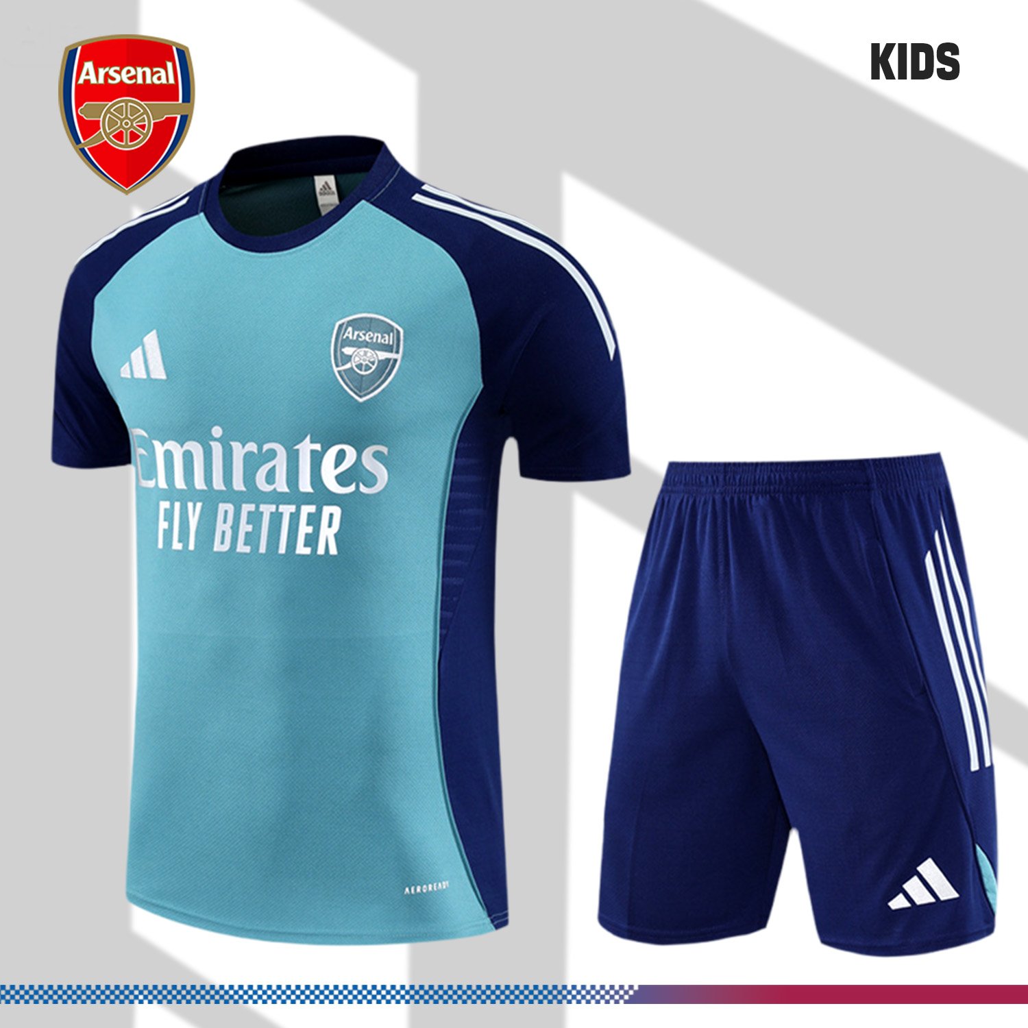 2-2327486ab5 2025/2026 Arsenal Kids Short-Sleeve Training Kits (Kids Kit) - Image 1