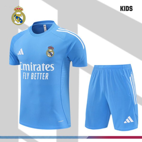 2025/2026 Real Madrid Short Sleeve Training Jersey for Kids (Kids Kit)