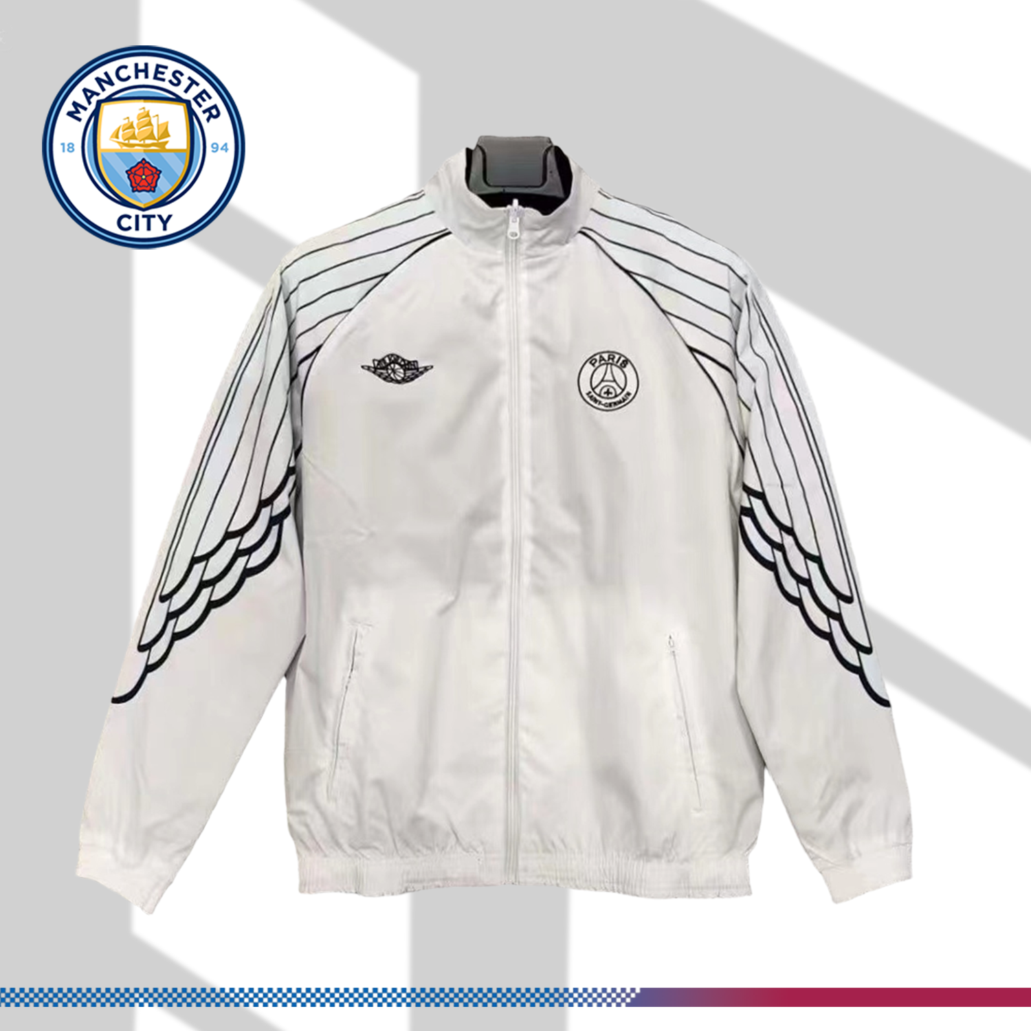 202508270106084061-011227dad8 2025/2026 Paris Saint-Germain Long Zip Windbreaker (Jacket) - Image 1