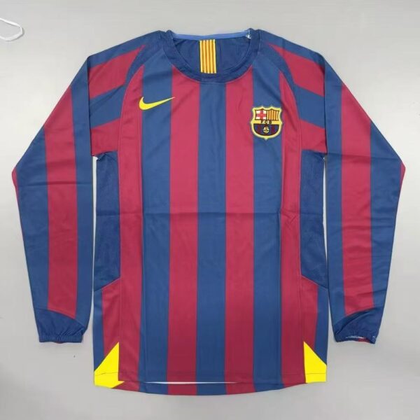 2005/2006 Barcelona Home Long sleeves Retro Football Shirt （Retro）