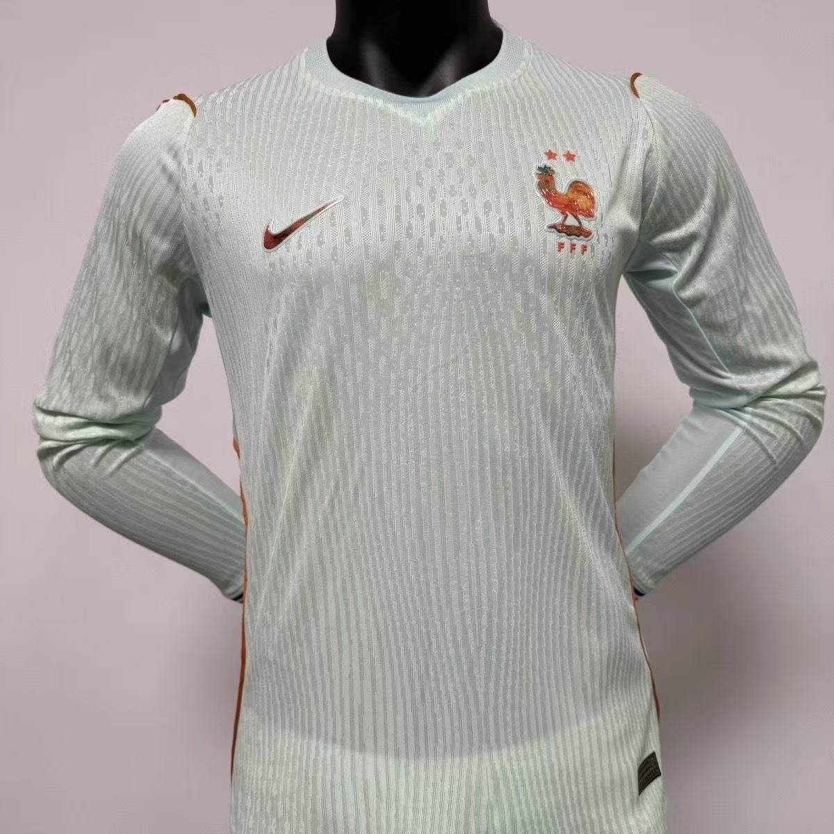 2026040222182220375 2026 France Away Long sleeves Football Shirt (Player Edition) - Image 1