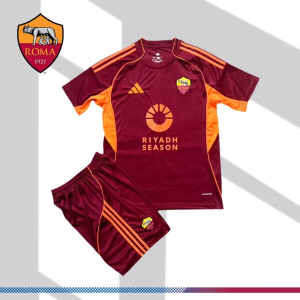 2025/2026 Roma Home Football Shirt (Kids Kit)