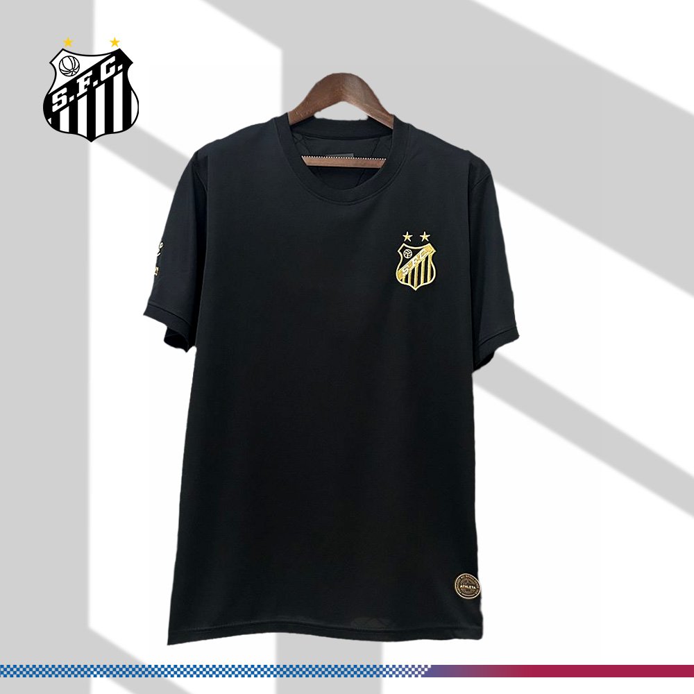 21-035908a7a5 2025/2026 Santos Pele Black Football Shirt (Fan Edition) - Image 1