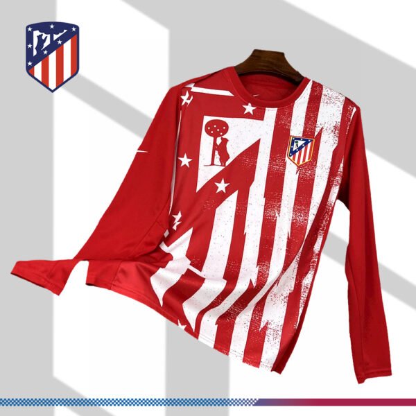 2025/2026 Atletico Madrid Pre-match Training Long Sleeved Football Shirt （Fan Edition）