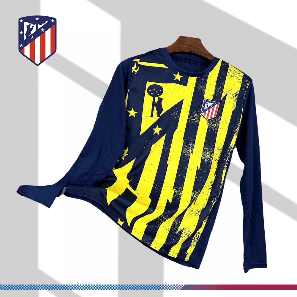 2305071aa1 2025/2026 Atletico Madrid Pre-match Training Long Sleeved Football Shirt (Fan Edition) - Image 1