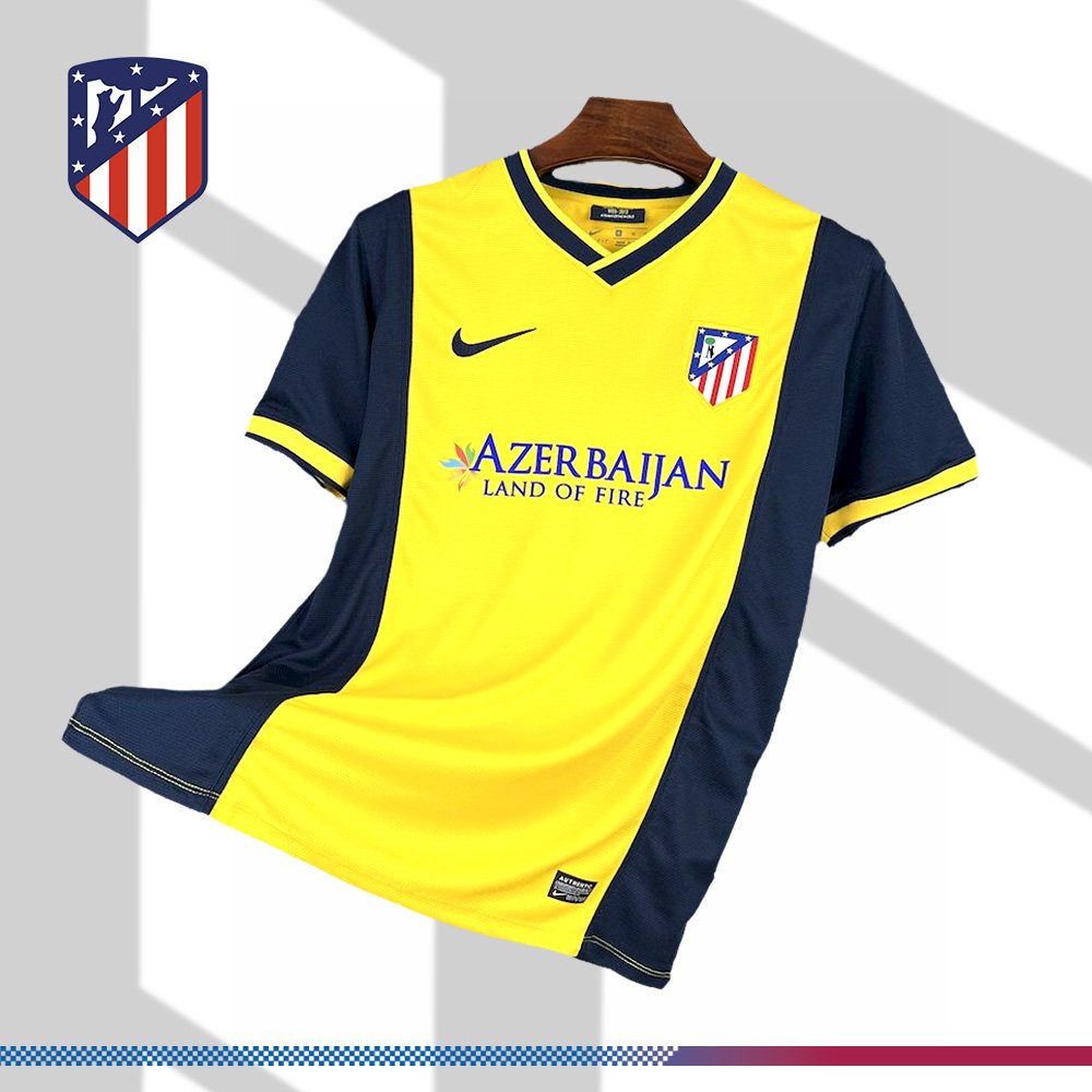 234122df1e 2013/2014 Atletico Madrid Away Retro Football Shirt - Image 1