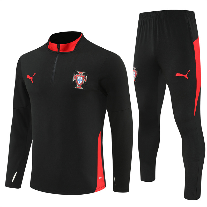 24929ac1-1702465a20 2025/2026 Portugal Kids Half Zip Training Clothes (Kids Kit) - Image 1