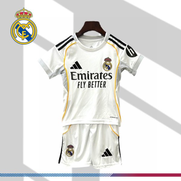 2025/2026 Real Madrid Home Football Kids Kit