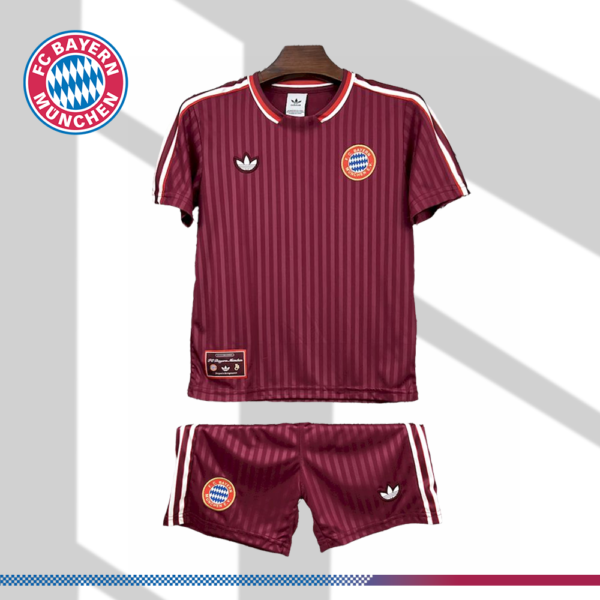 2025/2026 Bayern Munich Retro Home Football Shorts (Kids Kit)