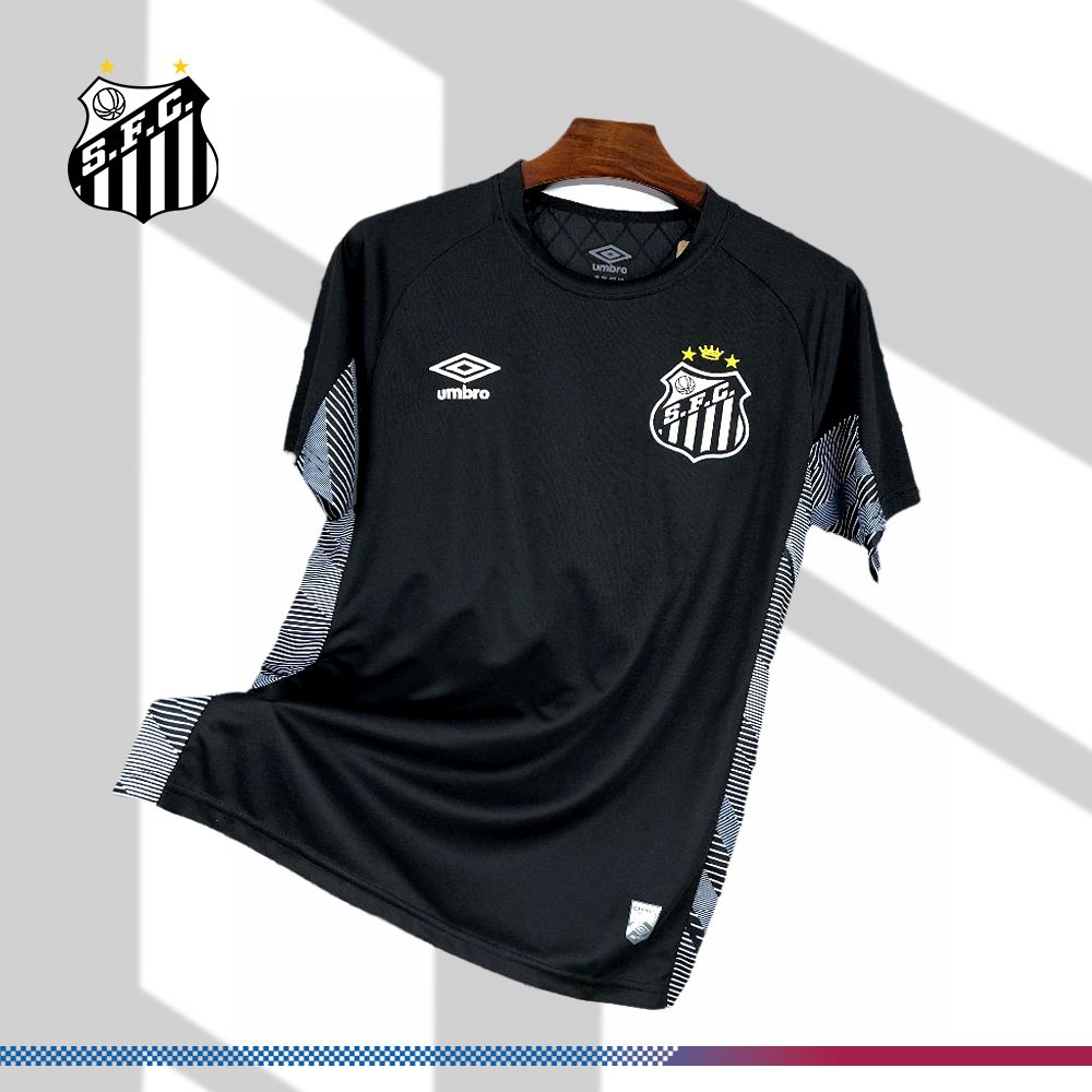 3-035356badc 2025/2026 Santos Black Goalkeeper Football Shirt (Fan Edition) - Image 1
