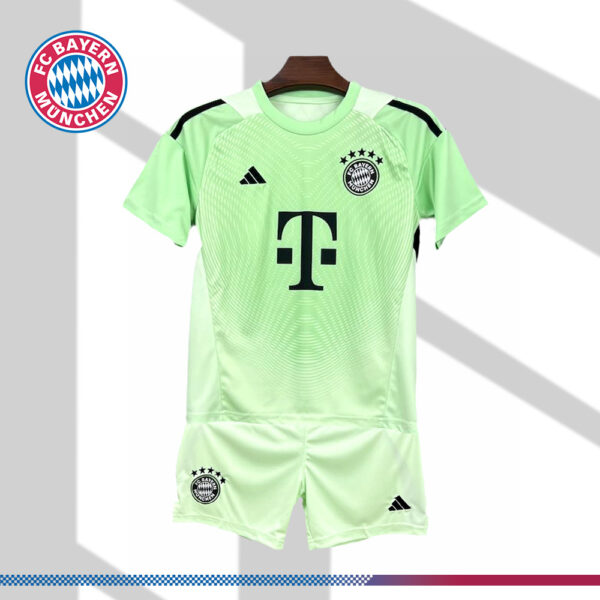 2025/2026 Bayern Munich Goalkeeper Green Kit for Kids (Kids Kit)