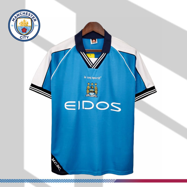 1999/2001 Manchester City Retro Home Football Shirt