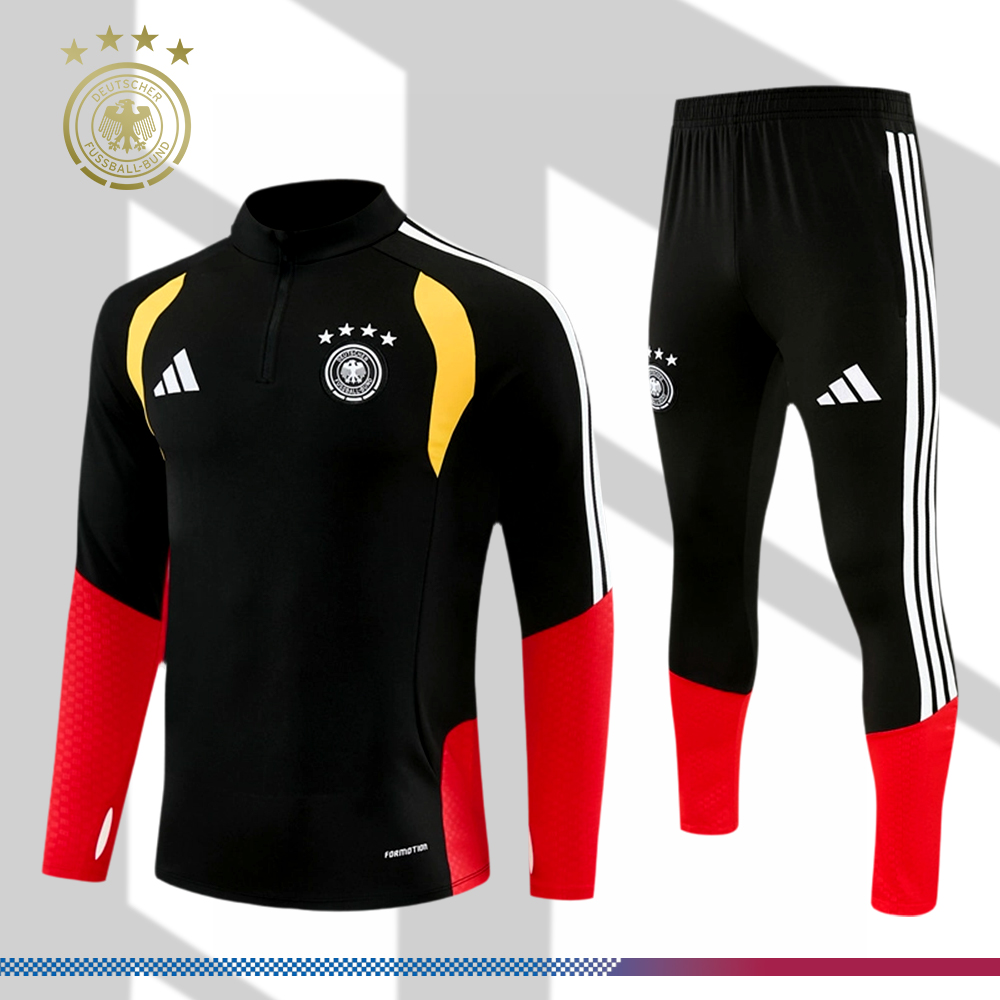 3a0b5f39-2322498d93 2026/2027 Germany Kids Half Zip Training Clothes (Kids Kit) - Image 1