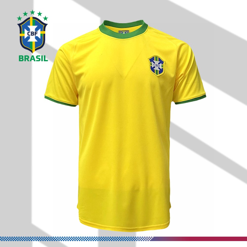 3c3f5e0087-0226540ff2 1970 Brazil Home Retro Football Shirt - Image 1
