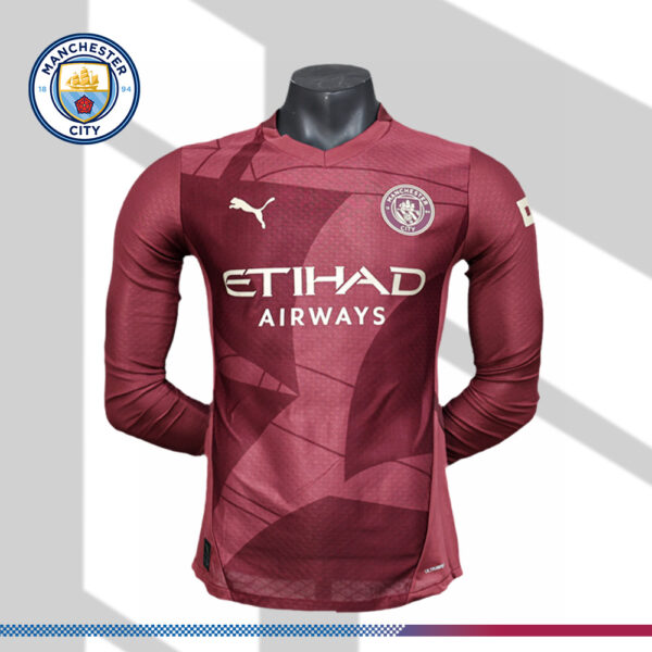 2024/2025 Manchester City FC Third Football Long Sleeve Shirt (Player)