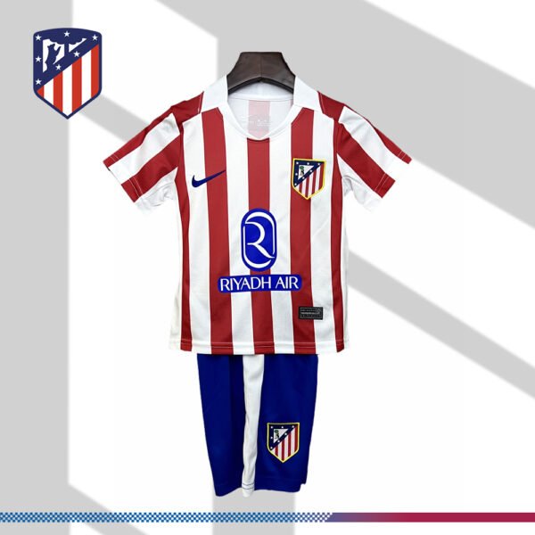2025/2026 Atletico Madrid Home Football Kids Kit （Kids Kit）