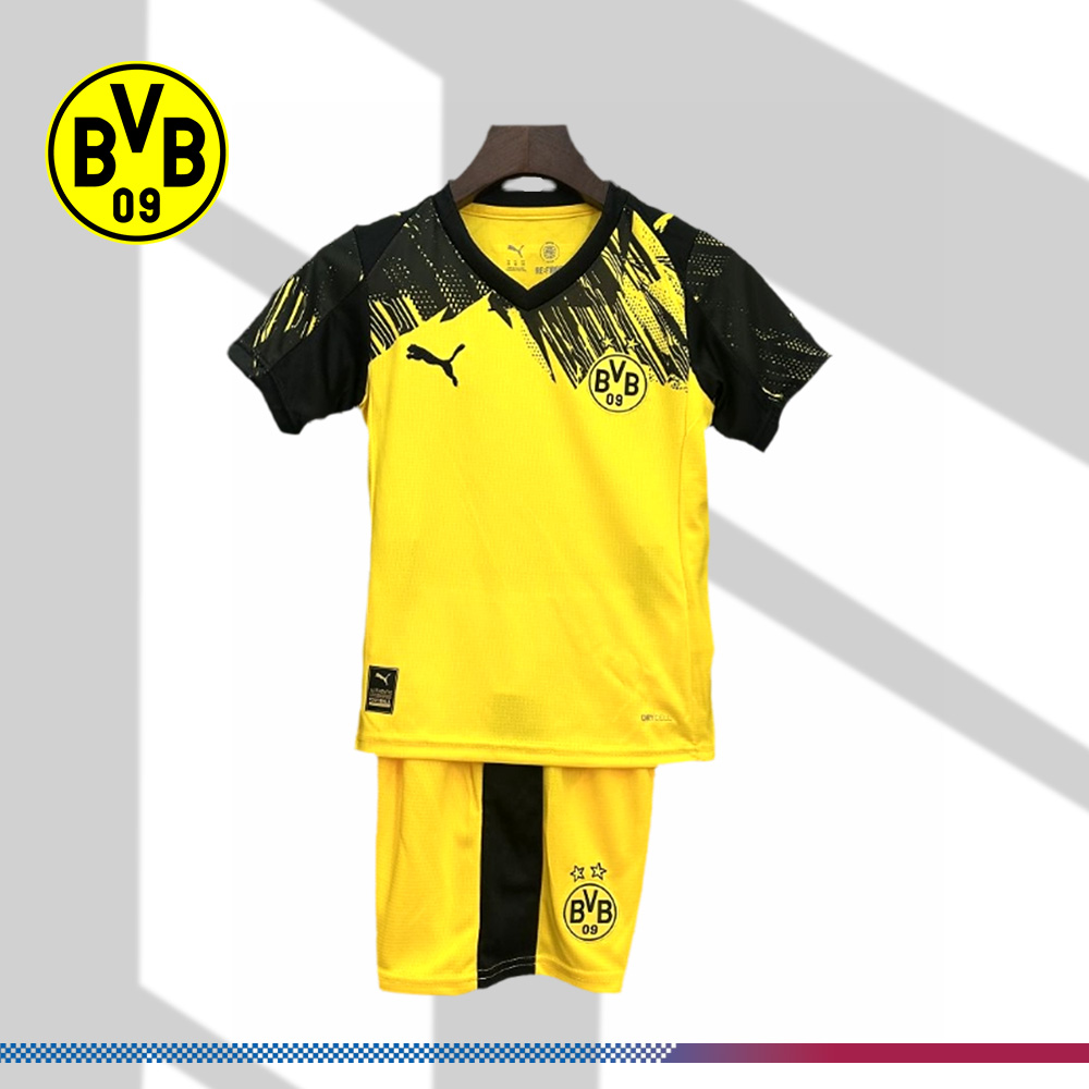 5-0137010f66 2025/2026 Dortmund Home Kit for Kids (Kids Kit) - Image 1