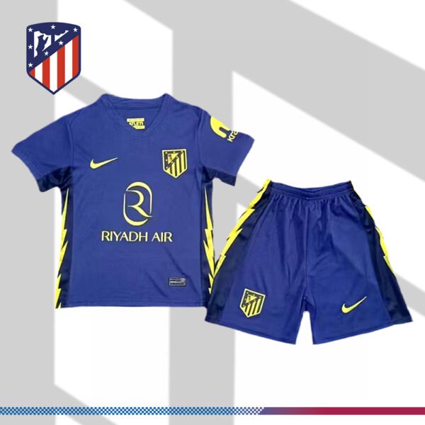 2025/2026 Atlético Madrid Away Football Jersey (Kids Kit)